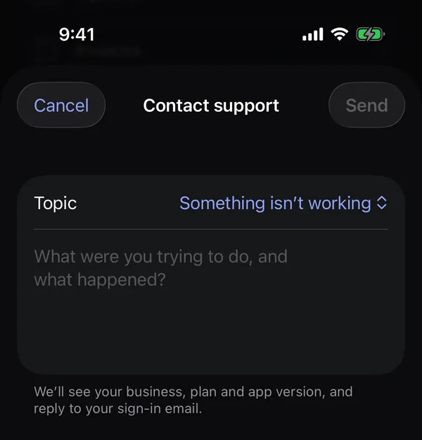 Contact support