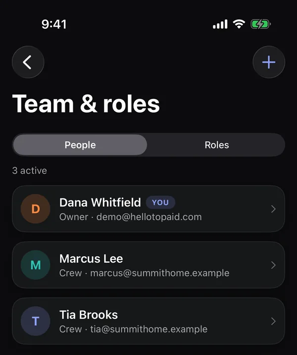 Team & roles